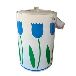 Vintage 1960’s Tulip Floral Lucite Ice Bucket